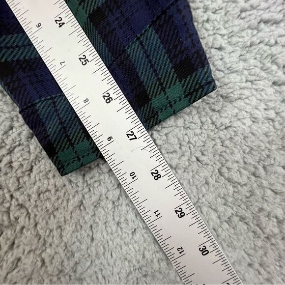 J. MCLAUGHLIN WOMENS BLOUSE GREEN BLUE CHECKERED SIZE M - Picture 8 of 11